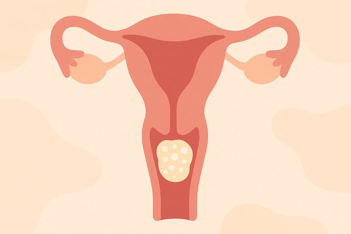 Illustrazione della cervice con tappo di muco