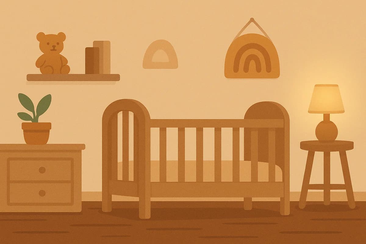 Quarto quente e silencioso para vestir o bebê