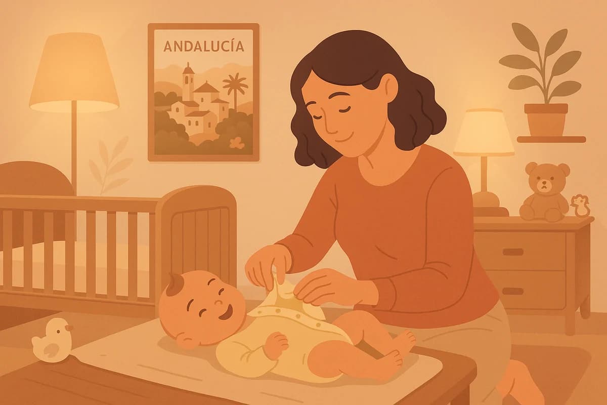 Mãe vestindo seu bebê com conexão emocional
