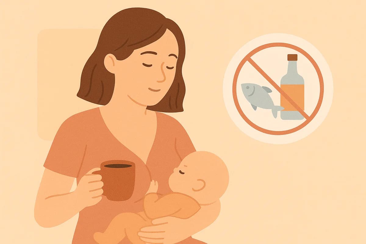 Ilustracja matki karmiącej piersią z ograniczonym jedzeniem
