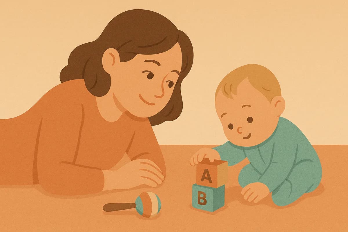 Mère attentive au développement et aux signes de son bébé